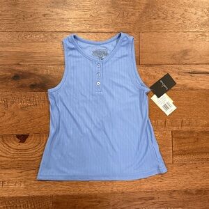 Cuddl Duds Girls Blue Sleeveless Tank Top Sleepwear Pajamas - Size S (6/6X)